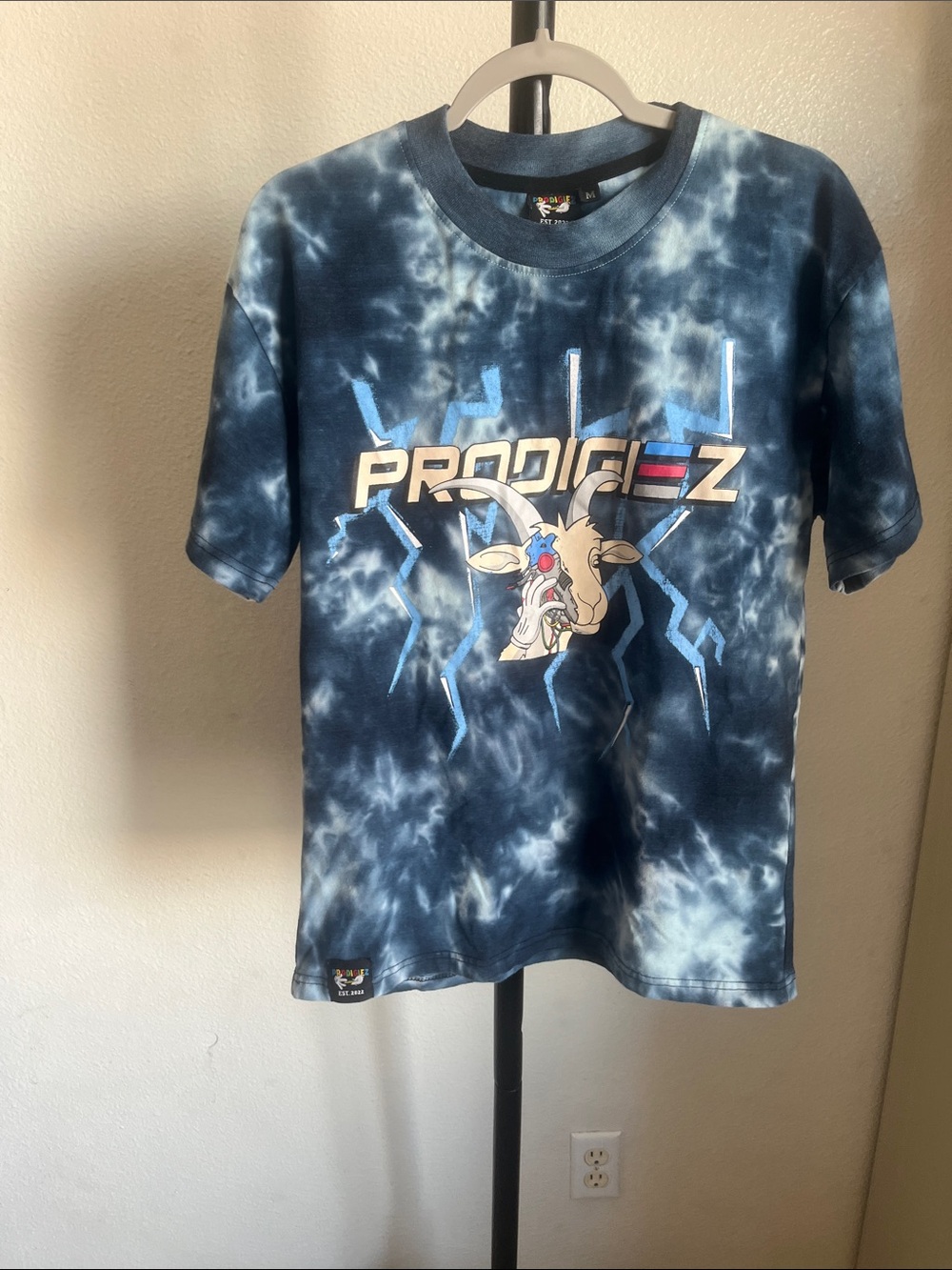 Navy Tie-Dye Graphic Short Sleeve Tee Heavy Duty